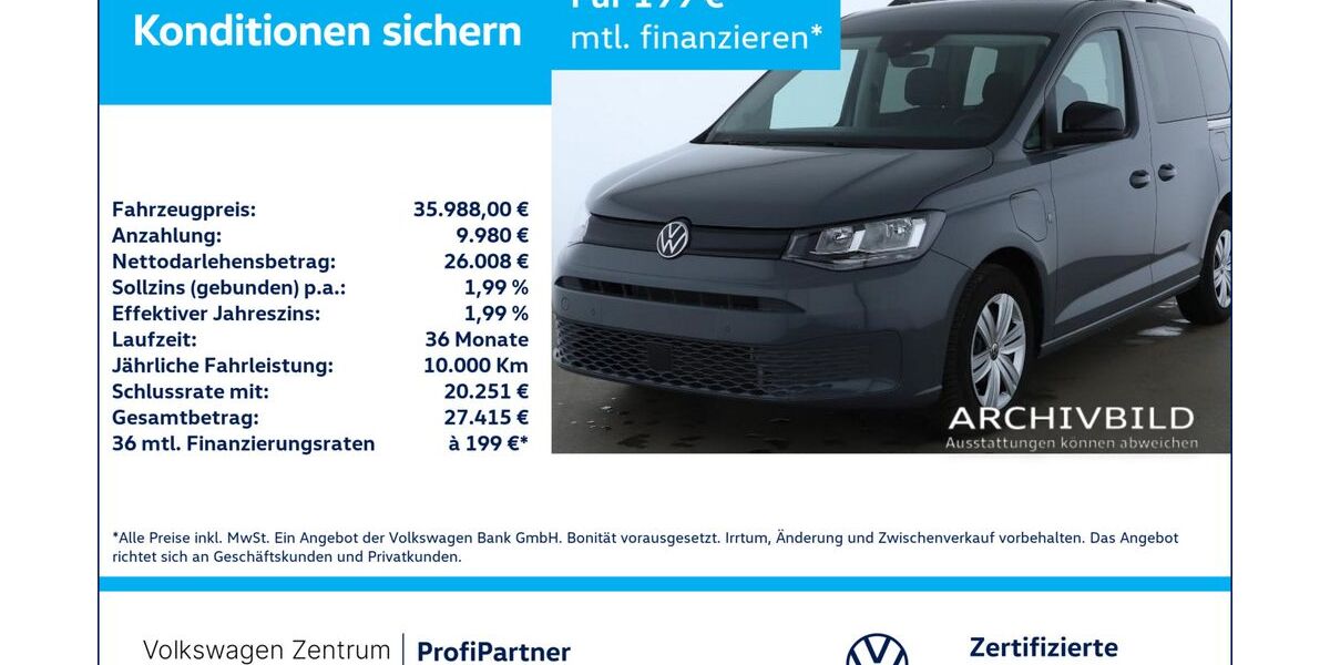 VW Caddy 13.487 km 35.988 &euro; Leverkusen 51379