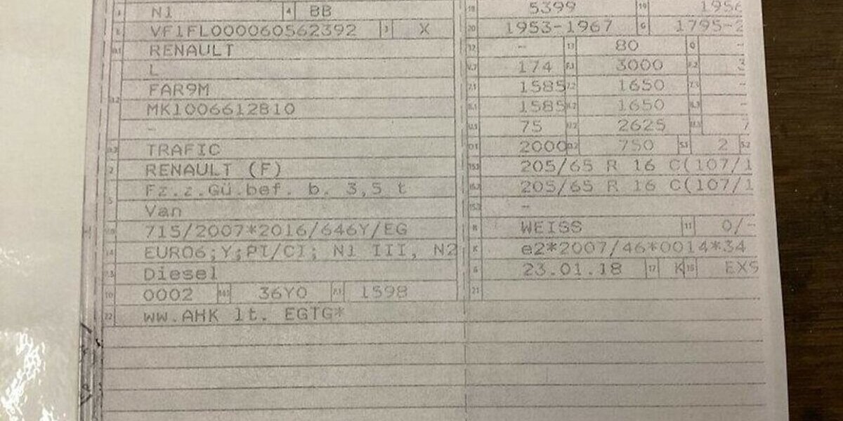 Renault Trafic L2H1 Klima Navi Sth. Regale/Schraubst E6 85.000 km 16.000 &euro; Erftstadt 50374