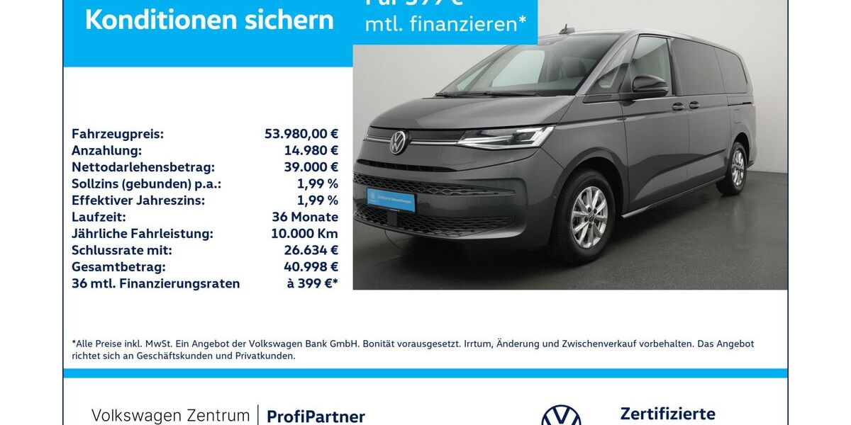 VW T7 Multivan 8.083 km 52.980 &euro; Leverkusen 51379