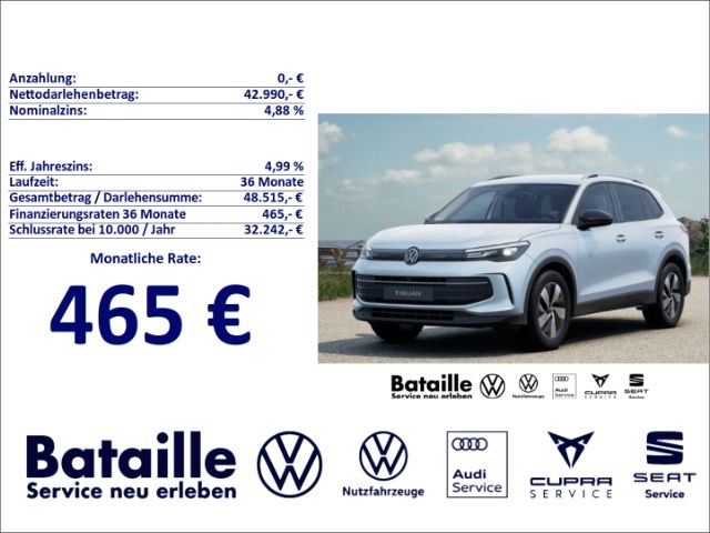 VW Tiguan 2.900 km 39.990 &euro; Jülich 52428