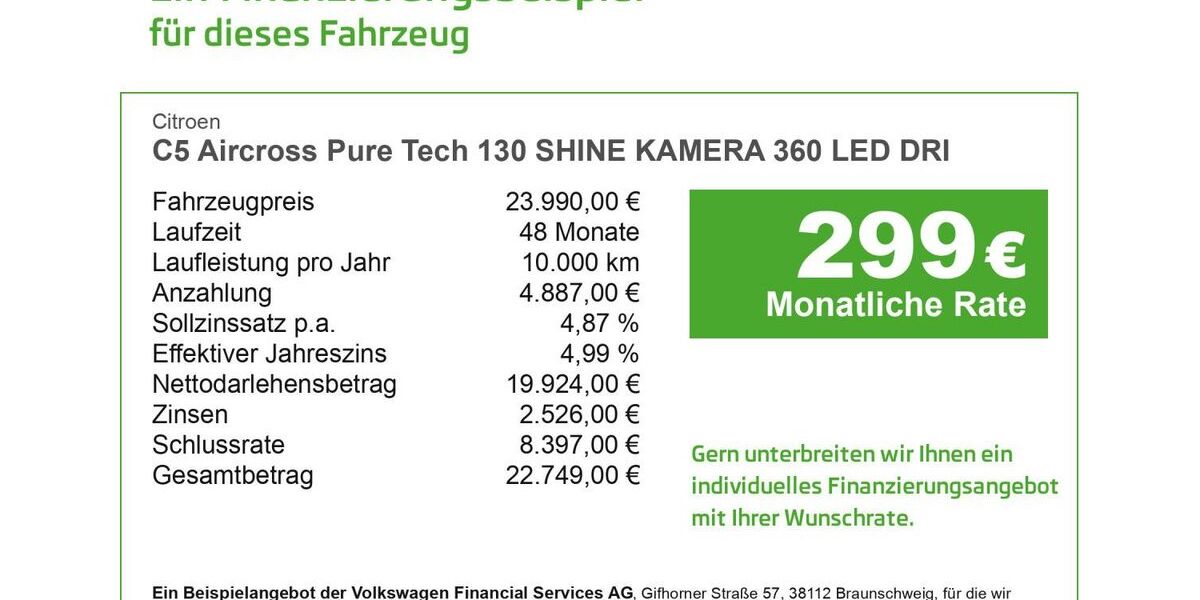 Citroen C5 Aircross 27.059 km 23.990 &euro; Düren 52353