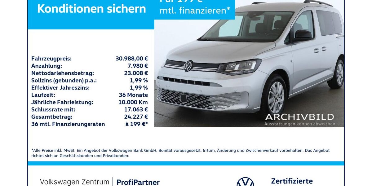 VW Caddy 9.121 km 30.980 &euro; Leverkusen 51379